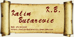 Kalin Butarević vizit kartica